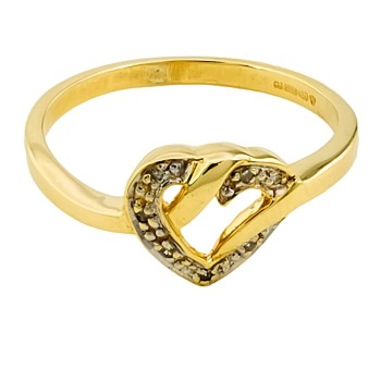 9ct gold Diamond Ring size L